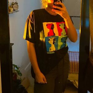 Fun oversized GEICO tee with neon graphics